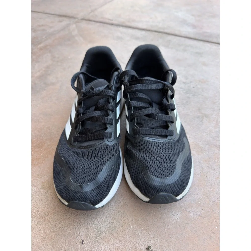 adidas Runfalcon 5 Youth Black White Running Shoes Size 6 IE8589 Cloudfoam